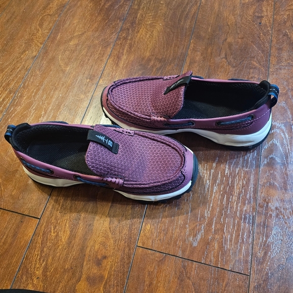 Bass Outdoor Womens Purple Slip Resistant Round Toe Slip On Boat Shoes, Size 6M - Picture 2 of 4
